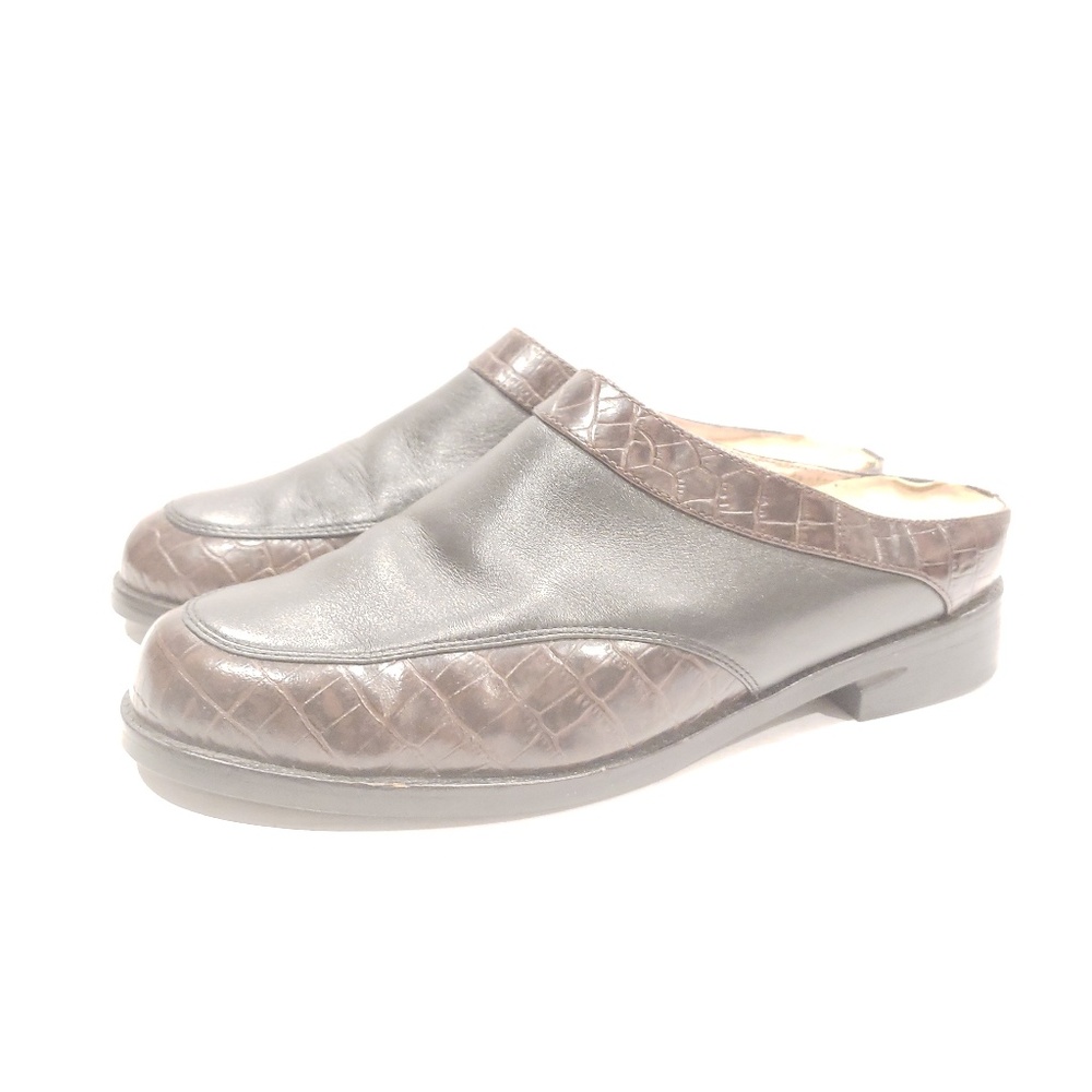 Ariat black brown croco womens 8 shoes clog mule